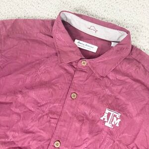 Tommy Bahama Mens XL Maroon Texas A&M Coconut Point IslandZone Palm Hawaiian